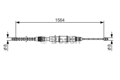 1 987 477 311 BOSCH Тросик, cтояночный тормоз