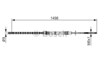 1 987 477 338 BOSCH Тросик, cтояночный тормоз