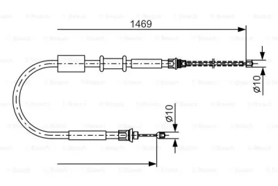 1 987 477 383 BOSCH Тросик, cтояночный тормоз