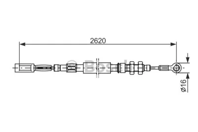 1 987 477 421 BOSCH Тросик, cтояночный тормоз