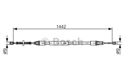 1 987 477 442 BOSCH Тросик, cтояночный тормоз