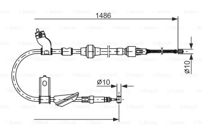 1 987 477 512 BOSCH Тросик, cтояночный тормоз