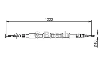 1 987 477 555 BOSCH Тросик, cтояночный тормоз