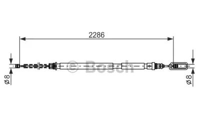 1 987 477 569 BOSCH Тросик, cтояночный тормоз