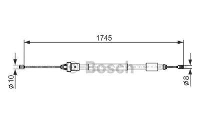 1 987 477 576 BOSCH Тросик, cтояночный тормоз