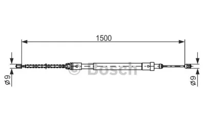 1 987 477 581 BOSCH Тросик, cтояночный тормоз