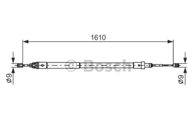 1 987 477 584 BOSCH Тросик, cтояночный тормоз