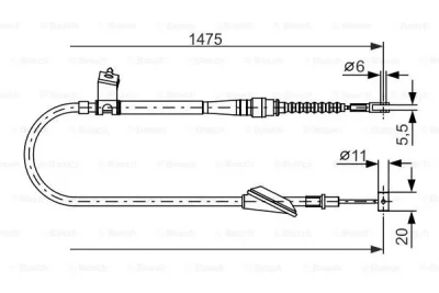 1 987 477 608 BOSCH Тросик, cтояночный тормоз