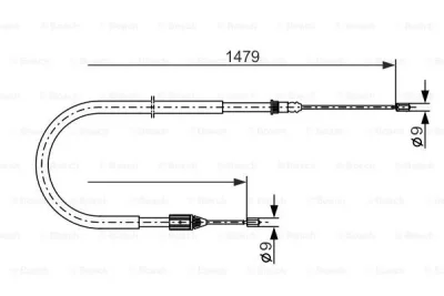 1 987 477 647 BOSCH Тросик, cтояночный тормоз