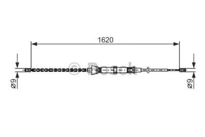 1 987 477 684 BOSCH Тросик, cтояночный тормоз