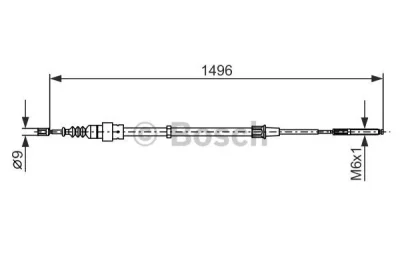 1 987 477 705 BOSCH Тросик, cтояночный тормоз