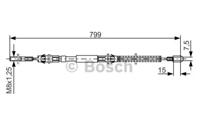 1 987 477 761 BOSCH Тросик, cтояночный тормоз