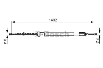 1 987 477 784 BOSCH Тросик, cтояночный тормоз