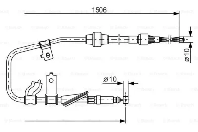 1 987 477 789 BOSCH Тросик, cтояночный тормоз