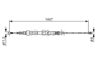 1 987 477 802 BOSCH Тросик, cтояночный тормоз