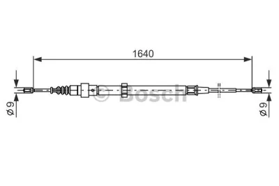 1 987 477 807 BOSCH Тросик, cтояночный тормоз