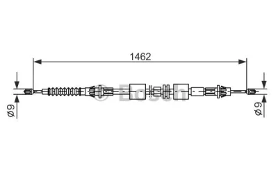 1 987 477 836 BOSCH Тросик, cтояночный тормоз