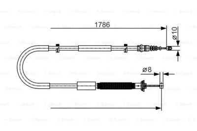 1 987 477 910 BOSCH Тросик, cтояночный тормоз