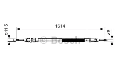 1 987 482 007 BOSCH Тросик, cтояночный тормоз