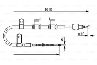 1 987 482 070 BOSCH Тросик, cтояночный тормоз