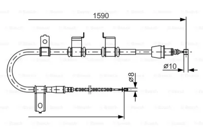 1 987 482 072 BOSCH Тросик, cтояночный тормоз