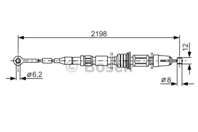 1 987 482 127 BOSCH Тросик, cтояночный тормоз