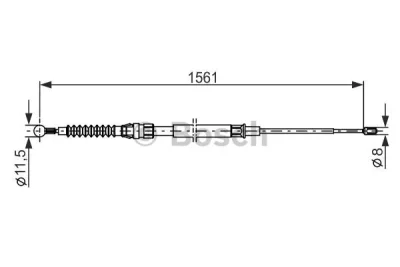 1 987 482 264 BOSCH Тросик, cтояночный тормоз