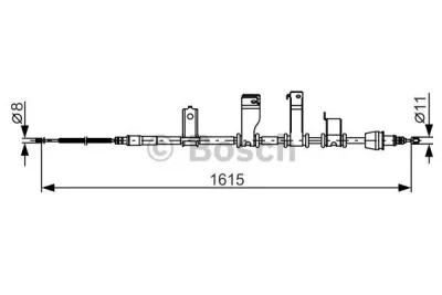 1 987 482 349 BOSCH Тросик, cтояночный тормоз