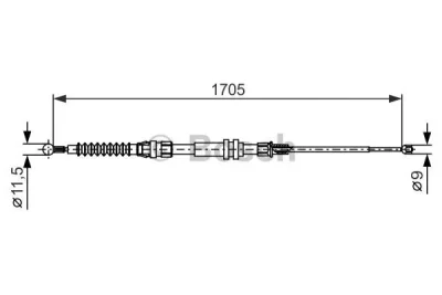 1 987 482 377 BOSCH Тросик, cтояночный тормоз