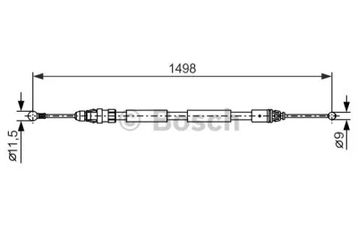 1 987 482 387 BOSCH Тросик, cтояночный тормоз