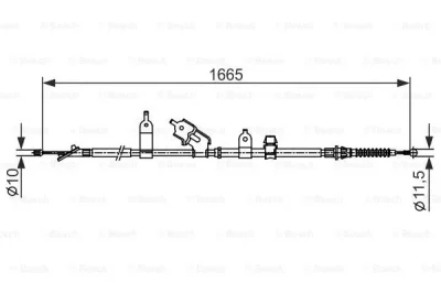 1 987 482 440 BOSCH Тросик, cтояночный тормоз