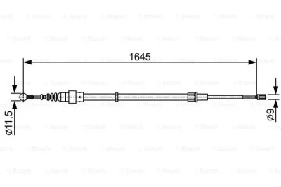 1 987 482 451 BOSCH Тросик, cтояночный тормоз