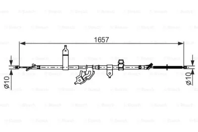 1 987 482 463 BOSCH Тросик, cтояночный тормоз