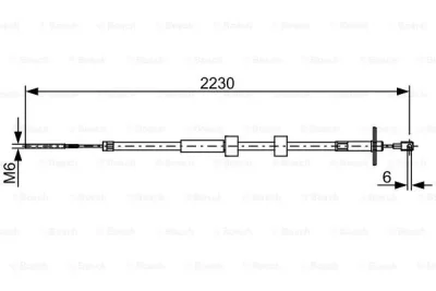 1 987 482 500 BOSCH Тросик, cтояночный тормоз