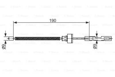 1 987 482 561 BOSCH Тросик, cтояночный тормоз