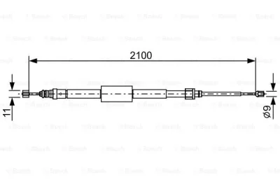 1 987 482 635 BOSCH Тросик, cтояночный тормоз