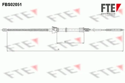 FBS02051 FTE Тросик, cтояночный тормоз