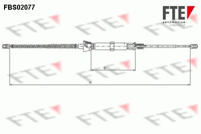 FBS02077 FTE Тросик, cтояночный тормоз