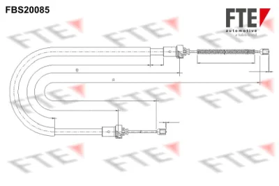 FBS20085 FTE Тросик, cтояночный тормоз