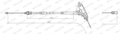 FHB432415 FERODO Тросик, cтояночный тормоз