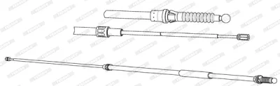 FHB433100 FERODO Тросик, cтояночный тормоз