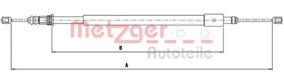 10.4577 METZGER Тросик, cтояночный тормоз