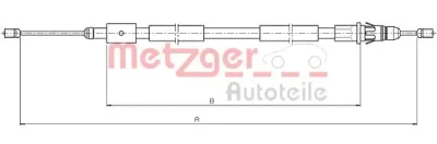 10.4657 METZGER Тросик, cтояночный тормоз