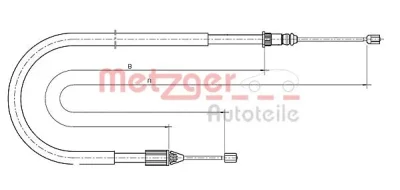 10.6699 METZGER Тросик, cтояночный тормоз