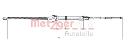 10.7133 METZGER Тросик, cтояночный тормоз