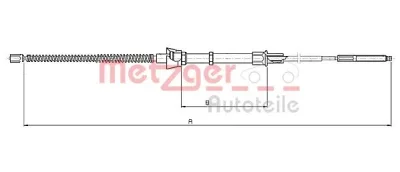 10.7134 METZGER Тросик, cтояночный тормоз