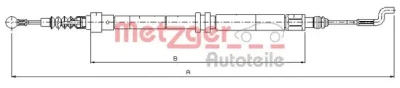 10.7393 METZGER Тросик, cтояночный тормоз