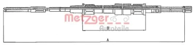 10.748 METZGER Тросик, cтояночный тормоз