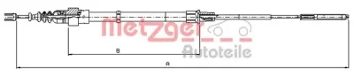 10.7491 METZGER Тросик, cтояночный тормоз