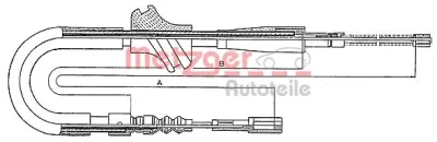 10.754 METZGER Тросик, cтояночный тормоз